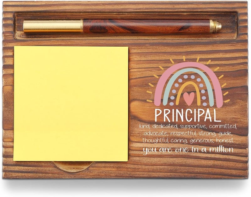 YODOCAMP Principal Sticky Note Holder, Principal Appreciation Gifts, Teacher's Day Thank You Gifts for Principal, School Principal Desk Self-Stick Note Pad Holders TZP58 - Image 1